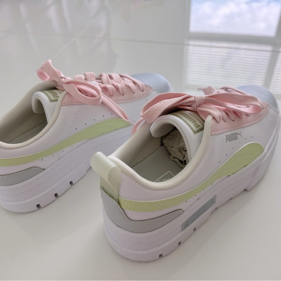 Women’s, Puma Mayze, leather, pastel colors, platform sneakers - Picture 3 of 6